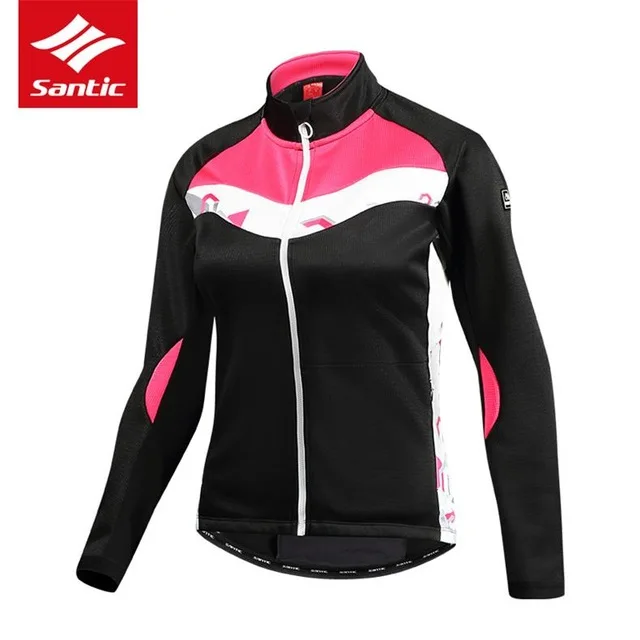 Sanitc зимняя велосипедная куртка для женщин розовый длинные ветрозащитный термальность теплый велосипед пальто для будущих мам MTB дорожный Велосипедный спорт - Цвет: Розовый