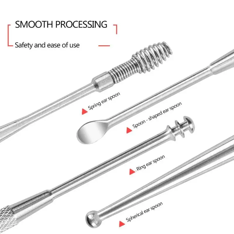 7 шт. ушной Пинцет из нержавеющей стали, ушной воск, средство для удаления кюретки, инструменты для ухода за здоровьем, ушной воск для чистки, инструменты для выбора