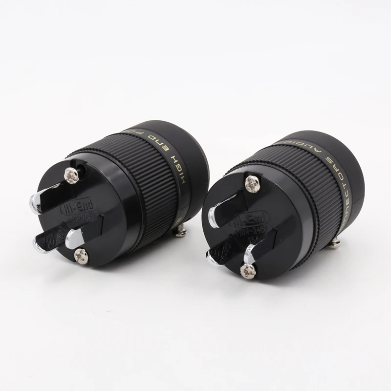 

2pcs HIFI audio AU AC power cord Male Power Plug Connector for diy power cable