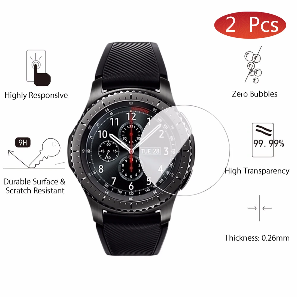 2 шт. закаленное стекло для Samsung Gear S3 frontier LTE 2.5D | Мобильные телефоны и аксессуары