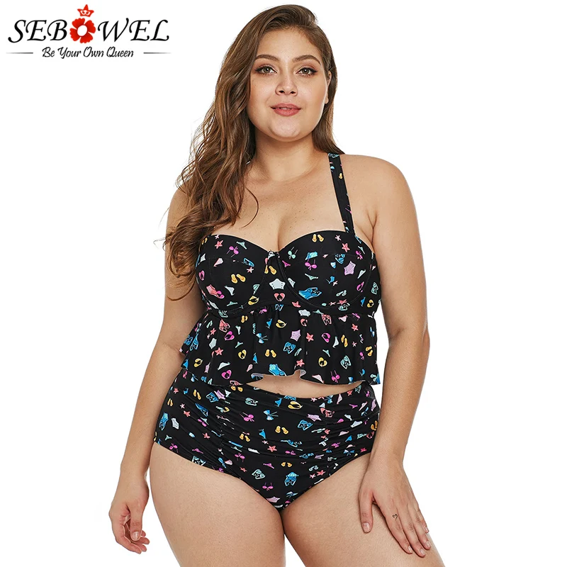 Plus-Size-Pattern-Print-Ruffle-Two-Piece-Swimwear-LC410756-2-1 