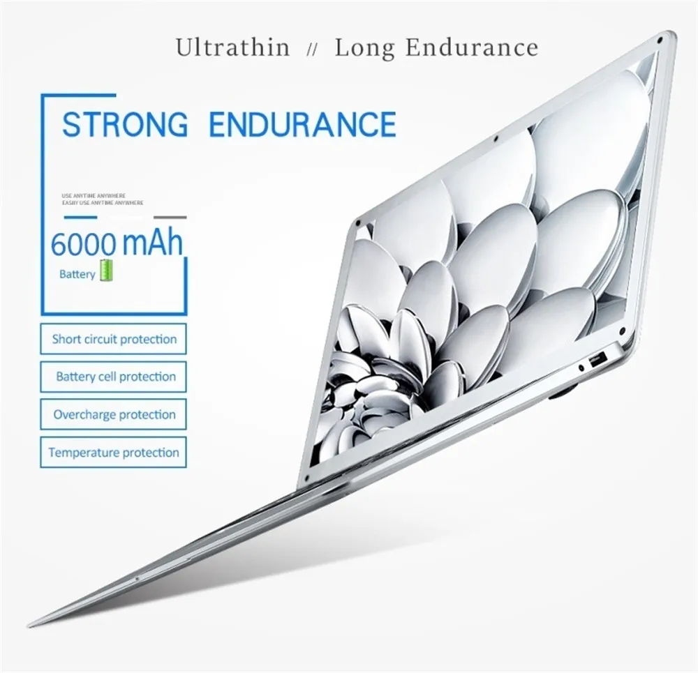 14.1 Inch Laptop Intel Atom X5 Z8350 Quad Core 2GB RAM 32GB ROM Windows 10 IPS Screen BT with HDMI port WiFi DHL Free Shipping