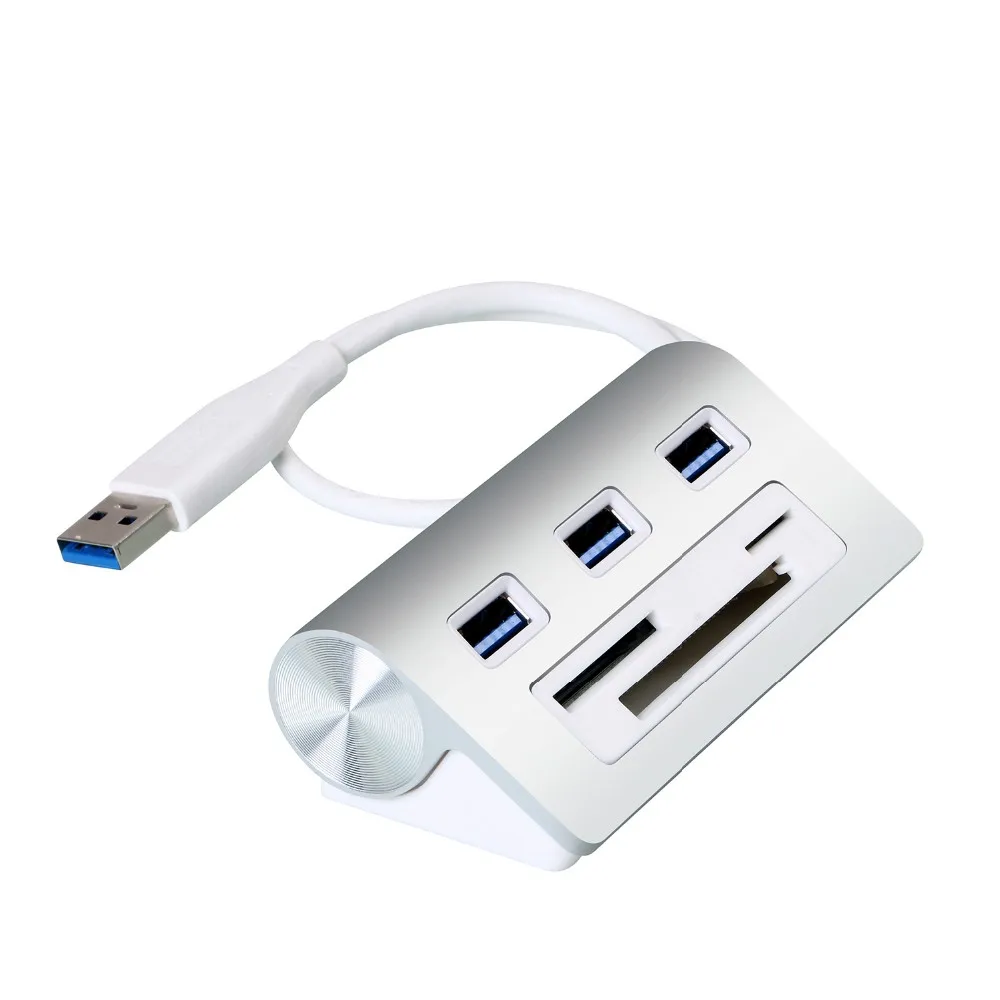 Для Win 10 все в одном usb-хаб высокоскоростной 3 порта USB 3,0 концентратор с TF/SD кард-ридером 80 см кабель для MacBook ноутбука ПК