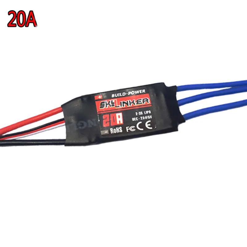 Сборка мощности Skylinker BLHeli ESC 20A 30A 40A ESC Регулятор скорости с UBEC 2-3S для RC FPV Квадрокоптер RC Самолеты вертолет