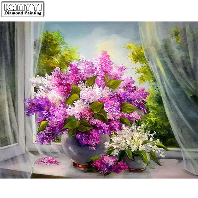 DIY Diamond Painting Flowers Embroidery 5D Full Square Rhinestones Cross Stitch Diamonds Mosaic Hobby Home Decoration | Дом и сад
