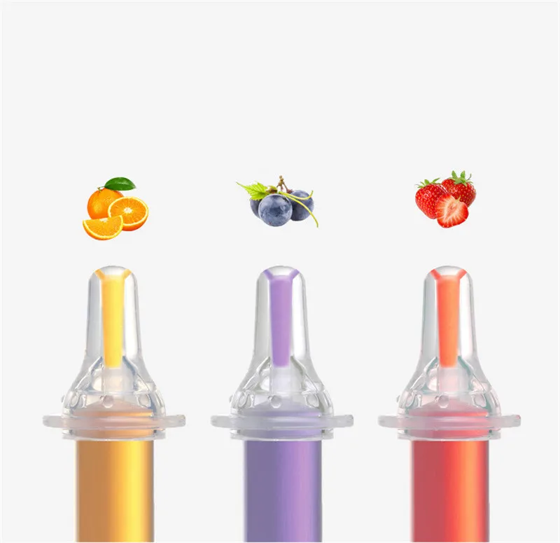 Baby Feeding Safe Medicine Dispenser Needle Feeder Pacifier Nipple Newborn Baby Kids Food Fruit Maker Processor Tools Grinder