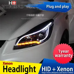 Hireno фары для 2013-2015 Ford Kuga Побег SE передних фар сборки светодиодный DRL ангел объектив двойной луч HID ксеноновые 2 шт