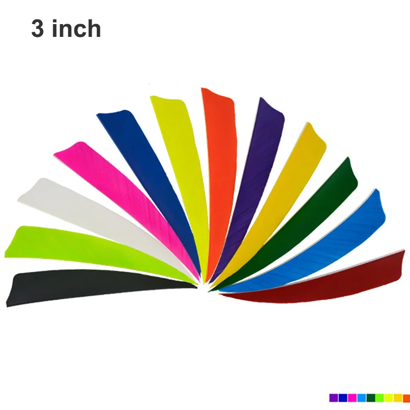 

50pcs 3" Shield Cut Archery Fletches Arrow Feathers Turkey Feather Hunting Arrow Accessories 3inch Schield Fletchings