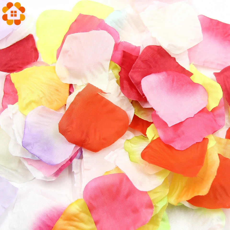 1000PCS/Lot DIY Fake Rose Petals Flower Girl Toss Colorful Silk Artificial For Wedding Confetti Party Event Decoration | Дом и сад