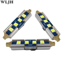 Wljh 2x canbus автомобилей светодиодные светодиоды 31 мм 36 мм 39 мм 41 мм 2835 smd DE3175 SV8.5 C5W 6418 6411 C10W 272 светодиодные лампы для авто для авто форд фокус 3