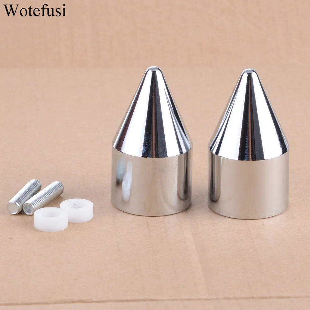 

Wotefusi Chrome Spike Handle Bar Ends Grip Caps For Yamaha YZF R6 R1 03-10 FJR 1300 Black [PA473-PA474]