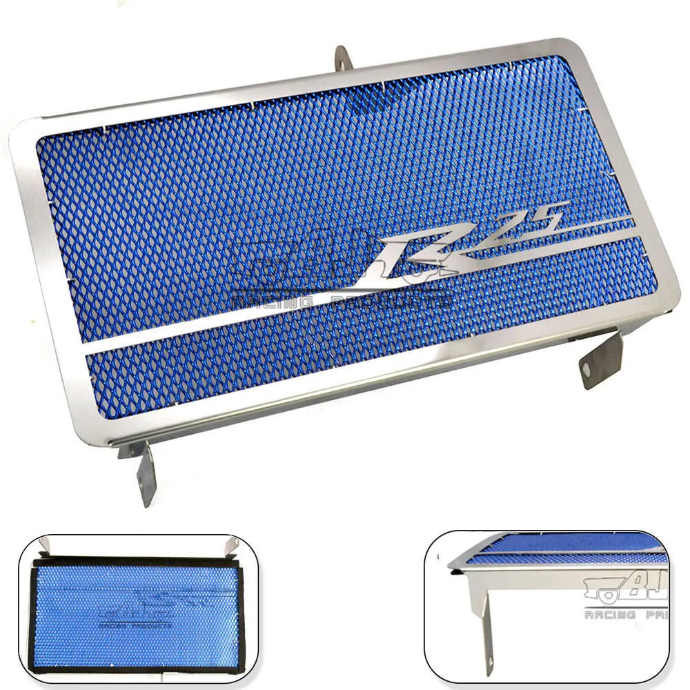 

RG-YA002-BL Free Shipping Motorcycle Engine Bezel Grille Grill Guards Radiator Guard Protector For Yamaha R25 2013 2014 2015