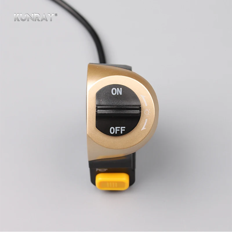 Sale RoHS Wuxing DK214 Electric Bicycle Motorcycle Ebike Scooter Switch With Light ON-OFF Button Without Handlebar Accessories 1