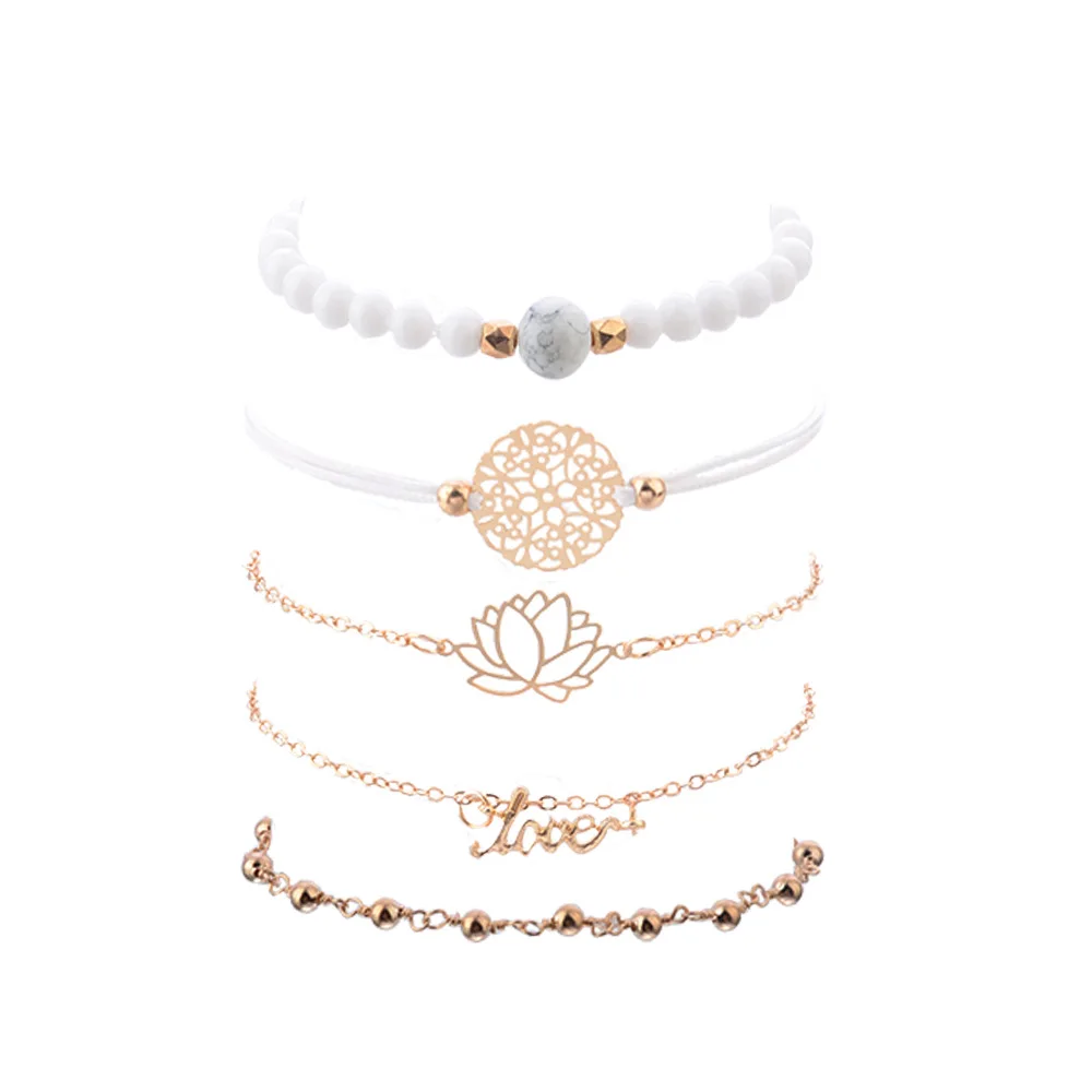 5-PCS-Set-Hollow-Pattern-Lotus-Flower-LOVE-Letters-Bead-Bracelets-Multilayer-Bracelet-for-Women-Fashion (2)