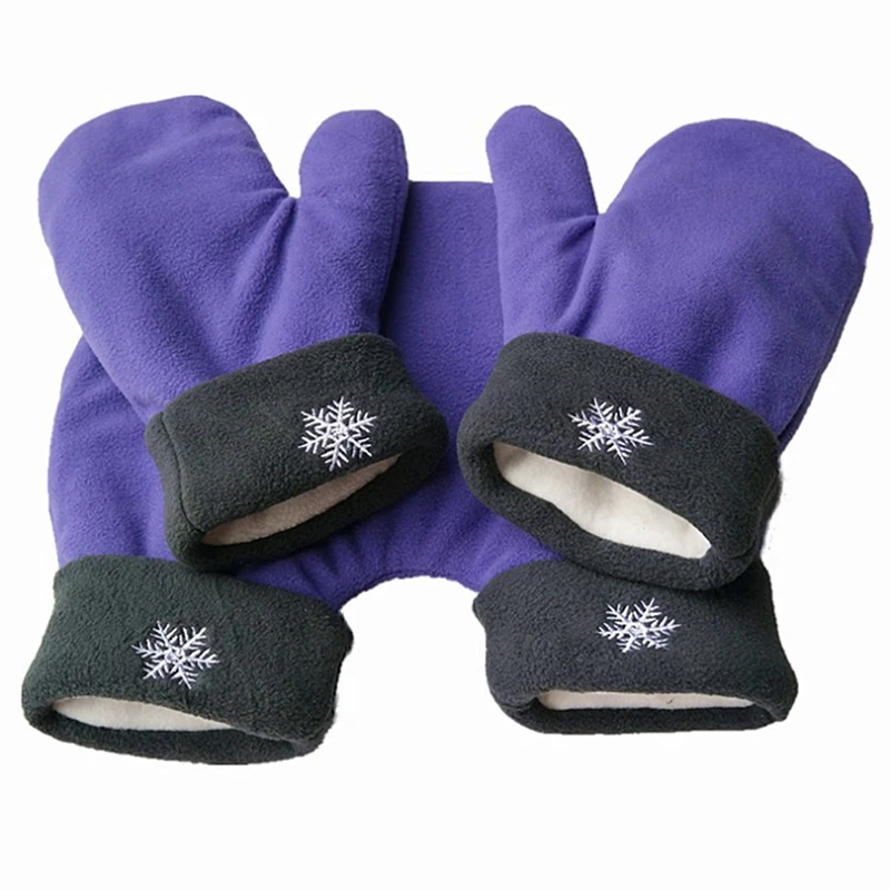 3 шт./компл., новые перчатки для влюбленных пар, флисовые Утепленные зимние тканевые перчатки, рождественский подарок, варежки для влюбленных