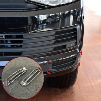 

ABS Chromed Exterior Front Bumper Fog Lamps Lower Mouldings 2PCS For VW Transporter (T6) Caravelle 2017 2018