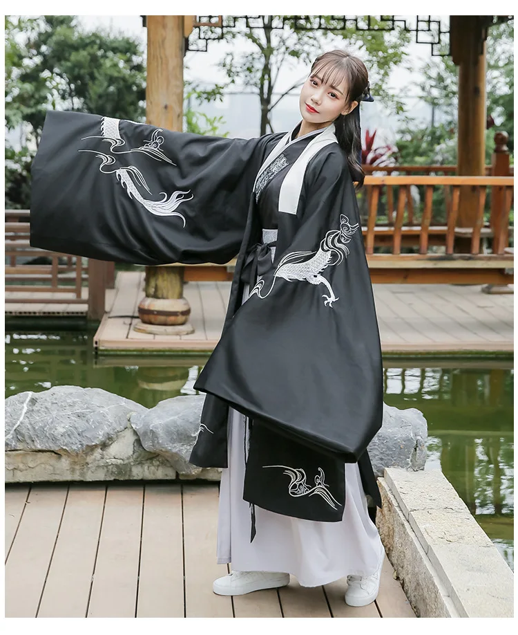 Модный осенне-зимний hanfu мужской женский костюм пары cp студентов ежедневно школьные костюмы рыцарь-errant cos сценические костюмы