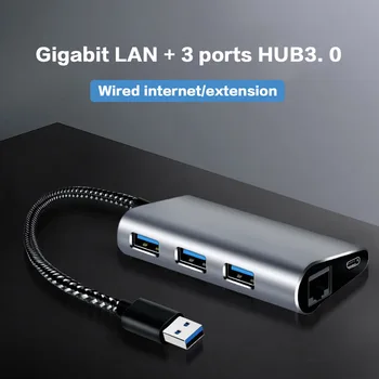 

5 in 1 USB/type c to Multi USB Type-c HUB Converter with 3 USB RJ45 PD Port for Windows 10/8.1/8/7/ Vista XP 2003/2000 MAC OS X