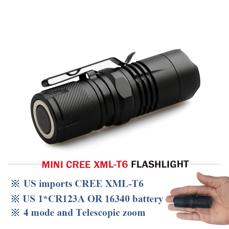 Портативный фонарики мини фонарик xm l t6 светодиодный заряда cr123 батареи налобный