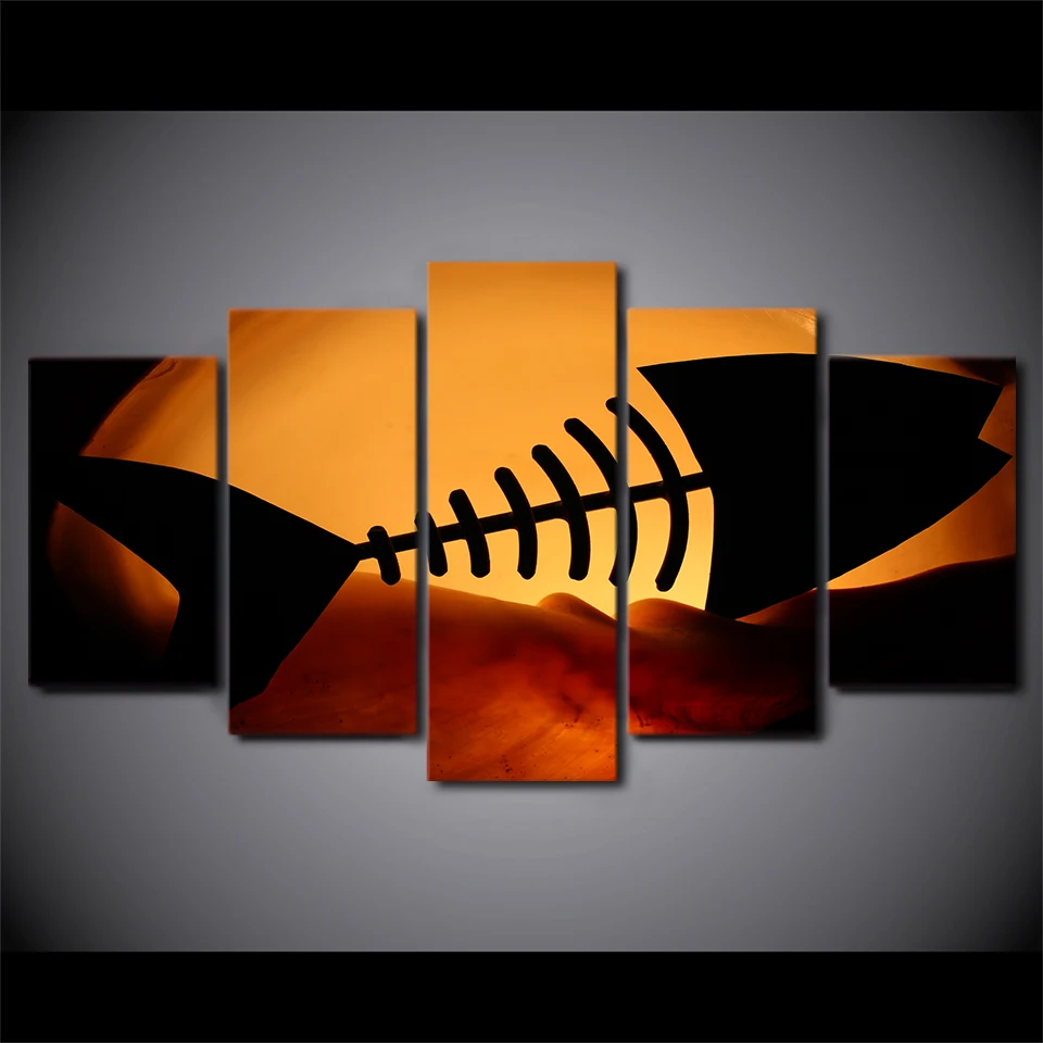 

Canvas Framework HD Modern Living Room Printed Pictures 5 Panel Fish Bone Painting Wall Art Modular Home Decoration Poster