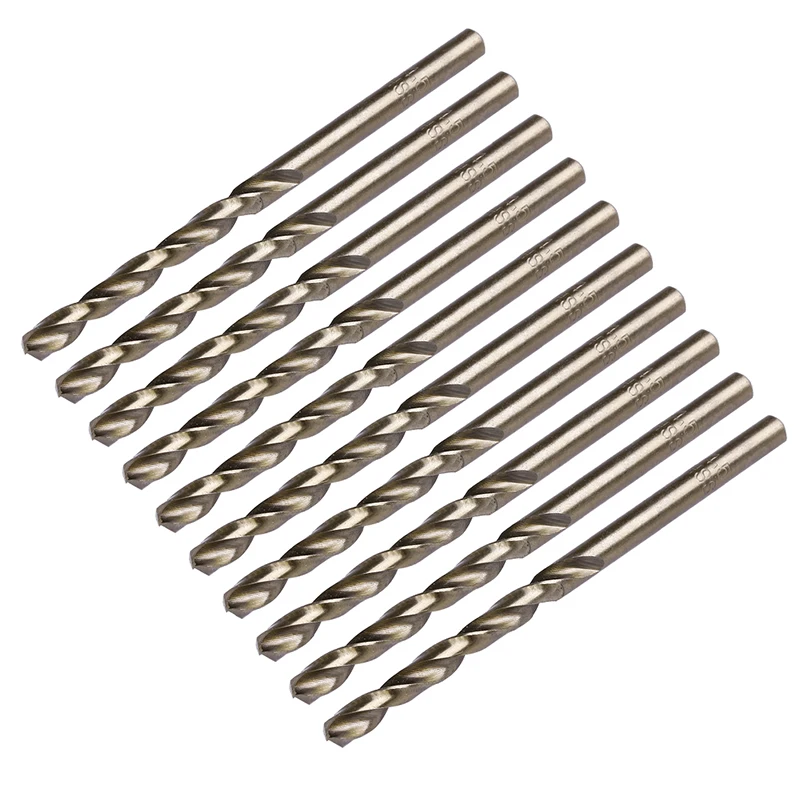 10Pcs/Set 4.5mm M35 Triangle Shank HSS-Co Cobalt Twist Drill Spiral Bit 10Pcs/Set 4.5mm M35 Triangle Shank HSS-Co Cobalt Twist Drill Spiral Bit