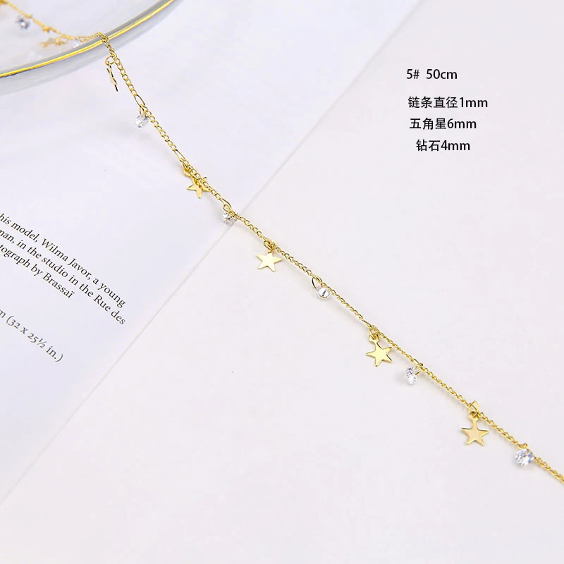 1 метр diy бисерная цепочка ожерелье для женщин медное покрытие кристалл жемчуг циркон браслет Материал ювелирные изделия ручной работы аксессуары