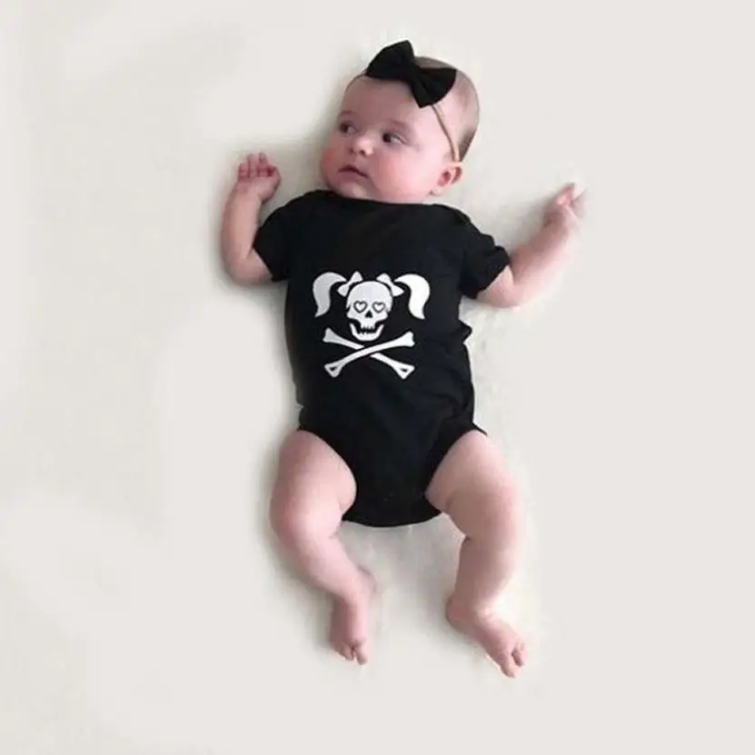 

Stylish Toddler Infants Baby Boys Girls Clothes Skull Print Romper Halloween Costume Outfits Children's Clothing Babies Cloth