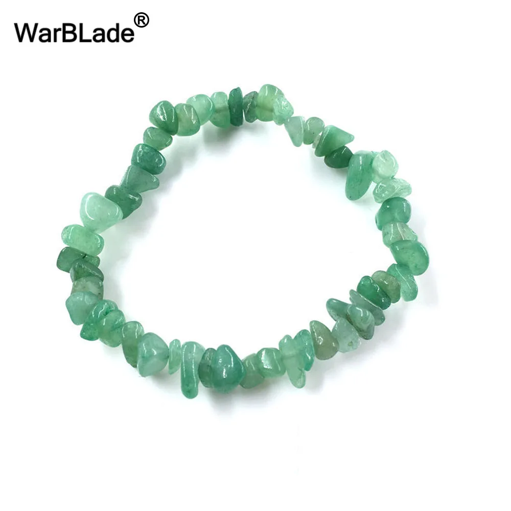 WarBLade Irregular Natural Gem Stone Bracelet Stretch Chip beads Nuggets Amazon Rose Crystal Quartz Bracelets Bangles For Women - Image 4