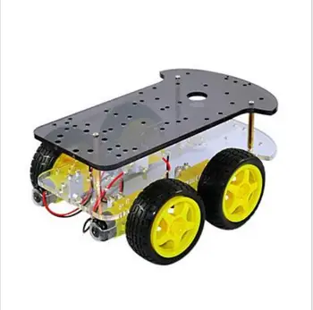 

4WD Smart Car Robot Chassis for uno with 4pcs Gear Motor+4pcs Tire Wheel