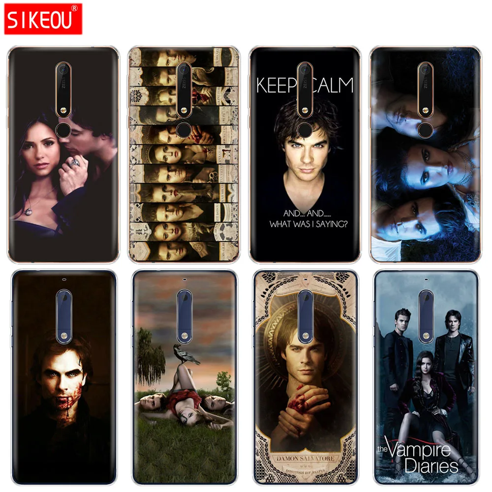 

silicone cover phone case for Nokia 5 3 6 7 PLUS 8 9 /Nokia 6.1 5.1 3.1 2.1 6 2018 the Vampire Diaries