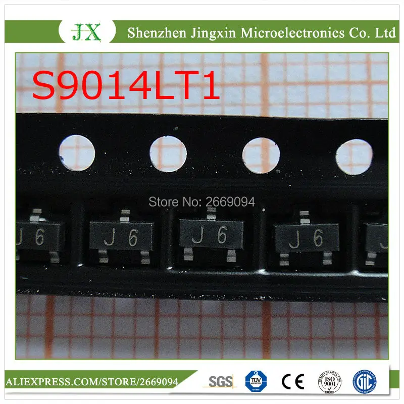 

S9014LT1 S9014LT1G S9014 J6 SOT23 0.1A/45V NPN SMD IC Transistor triode (100Pcs/Lot)