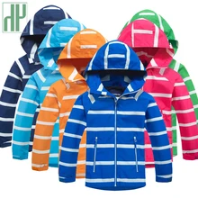 Детская куртка; ветровка для мальчиков и девочек; Водонепроницаемая Куртка на флисовой подкладке с капюшоном; Детские пальто; плащ-дождевик; уличная куртка для малышей