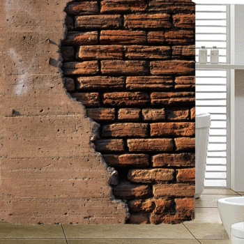 

Chocolate Wall Fabric Polyester 3D Waterproof Shower Curtain Waterfall bathroom Shower curtain 180x180cm Drop Shipping AP20