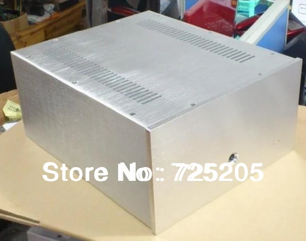 

All Aluminum Muliti-function Caseing Tube Amplifier Power Supply Size D387 W320 H170 DIY HIFI Cut Ventilating Holes Chasis