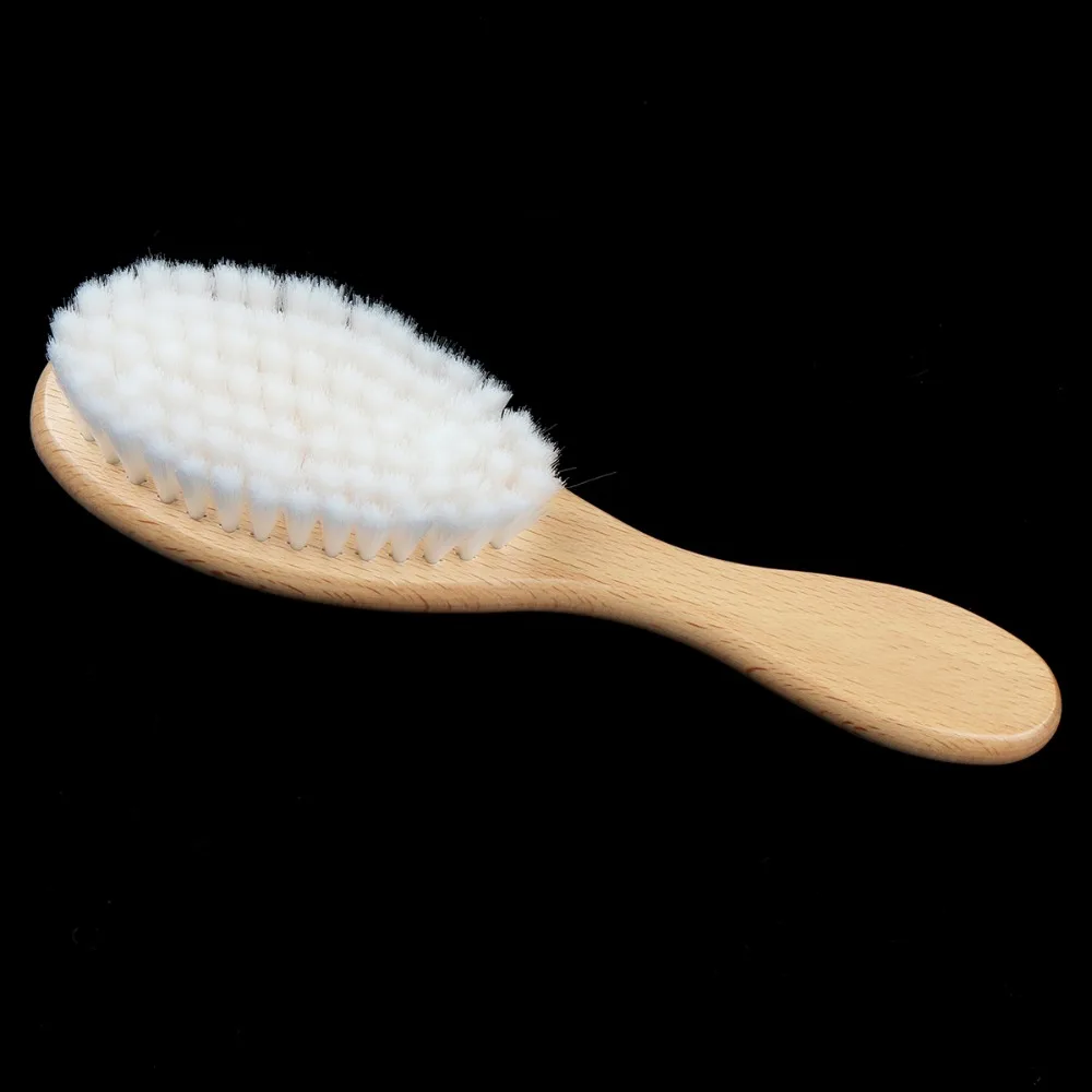 Wooden Handle Hairdressing Soft Fiber Brush Barber Neck Duster Cleaning