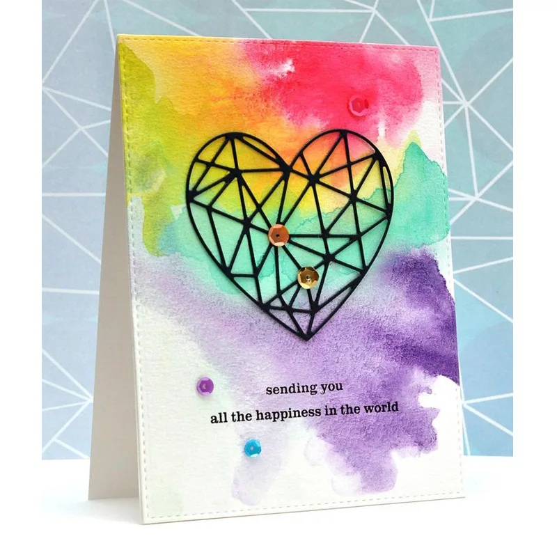 

Hollow Love Heart DIY Metal Cutting Die Scrapbooking Template Embossing Stencil Handicraft Decoration Paper Card Album Making