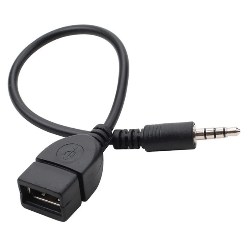 Автомобильный адаптер 1 шт. штекер Mp3 AUX аудио разъем USB 3 5 мм аудиокабель белый
