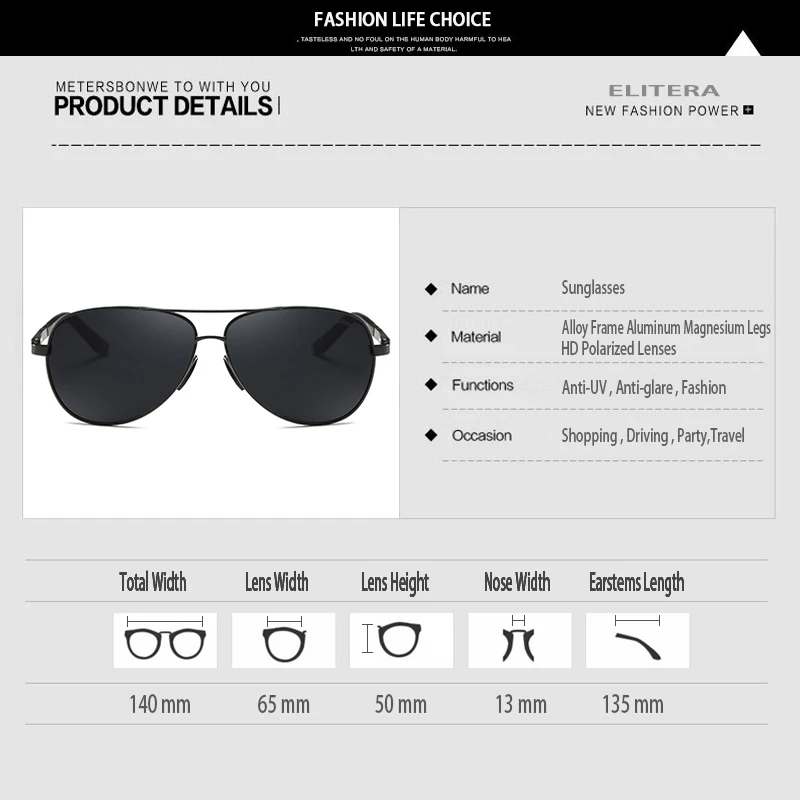 Elitera Алюминий магния бренд поляризационные Солнцезащитные очки для женщин Для мужчин Дизайн Рыбная ловля вождения Защита от солнца Очки очки Óculos Gafas де так E210