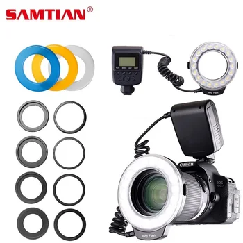 

SAMTIAN Flash Light RF-600E 18 PCS LED Macro Ring Flash For Sony With LCD Display LED Macro Ring Speedlite(old interface)