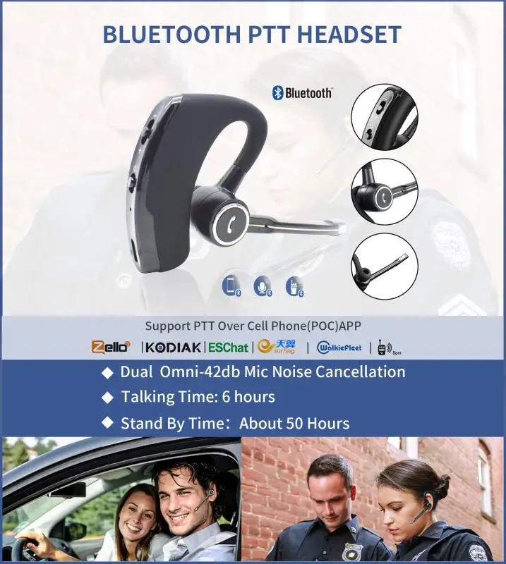 

Zello App PTT Bluetooth Headset Support On IOS And Android Free Shipping