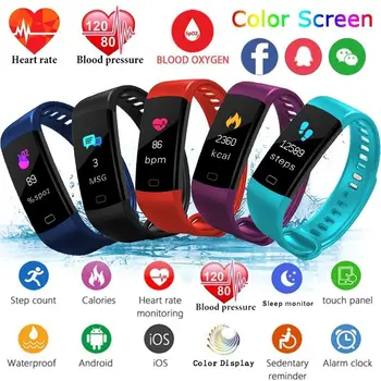 

Y5 Smart Wristband Heart Rate Blood Pressure Tracker Fitness Waterproof Smart Watch Pedometer Smart Bracelet For Android