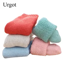 Urgot/5 пар зимних плотных носков из кроличьей шерсти женские зимние махровые носки без пятки однотонные суперплотные теплые носки для снега Calcetines