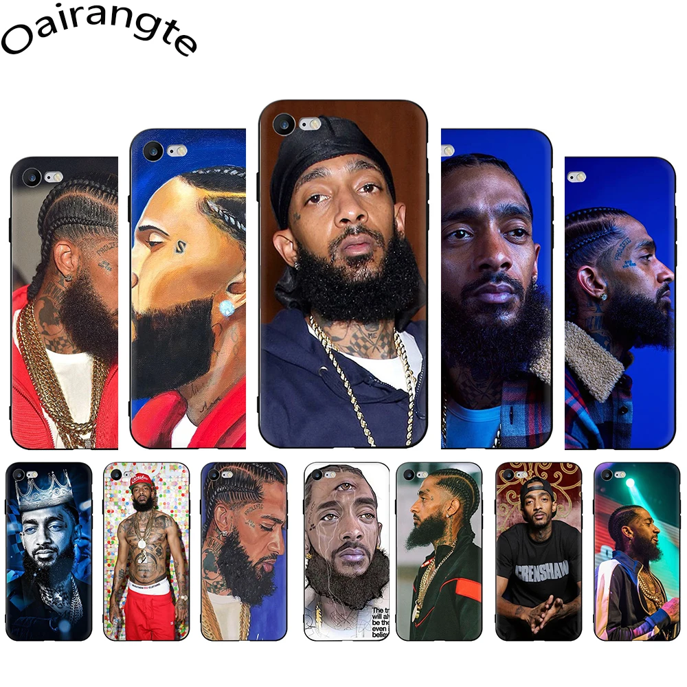 

Rapper Nipsey Hussle Soft Phone Cover Case for iphone 5 5S 6 6S Plus 7 8 Plus X XR XS 11 Pro Max