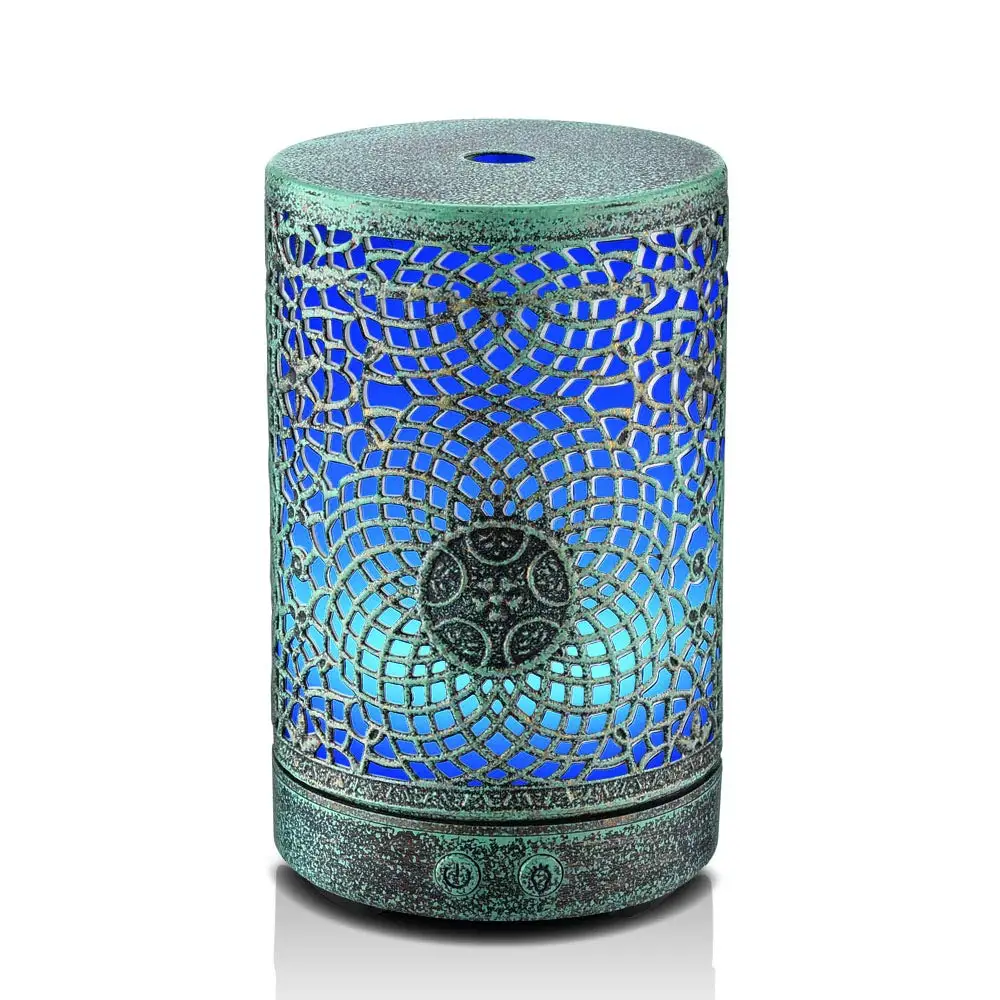 

Vintage Essential Oil Diffuser Bronze Metal Diffuser Mini Handcraft Diffuser Room Decor Lighting with Mist Modes