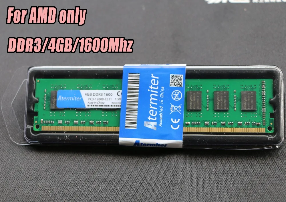 

New 4GB DDR3 PC3-12800 1600MHz For Desktop PC DIMM Memory RAM 240 pins For AMD System High Compatible 4g 2g 2gb 1866Mhz radiator