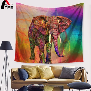 

Elephant Indian Mandala Tapestry Wall Hanging Polyester Fabric Elephant Beach Yago Mat Home Decorative tapiz gobelin
