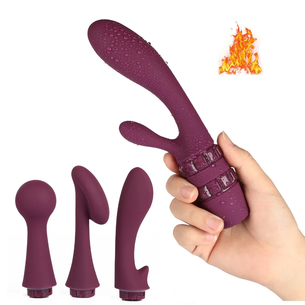 10 Frequency Heating AV Wand Dildo Vibrators G-spot Vagina Massager Dual Vibrating Body Massage Vibrator Sex Toys For Woman A3 | Красота и