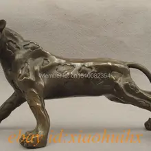 " народный китайский бронзовый медный 12 лет Зодиак тигр свирепый зверь Статуя