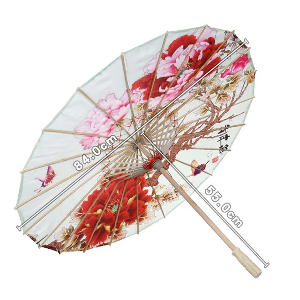 

Chinese Silk Cloth Umbrella Classical Style Decorative Umbrella Oil Paper Umbrel Classical bamboo dance craft umbrella