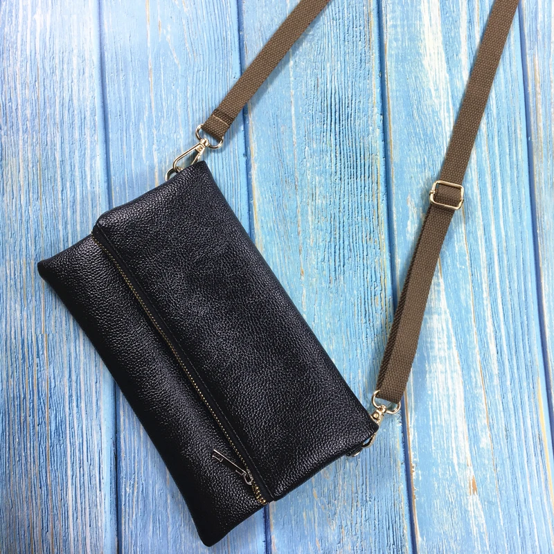 

New Fashion Designer Envelope Bag Women Luxury PU Leather Travel Crossbody Shoulder Messenger Handbag Clutch Solid Black Red